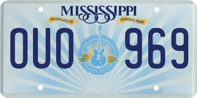 MS license plate OUO969
