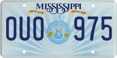 MS license plate OUO975