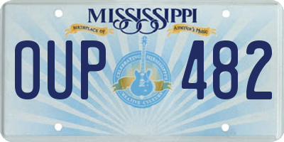 MS license plate OUP482