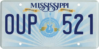 MS license plate OUP521