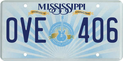 MS license plate OVE406