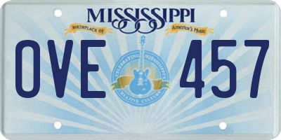 MS license plate OVE457