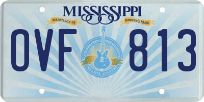 MS license plate OVF813