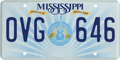 MS license plate OVG646