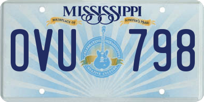 MS license plate OVU798