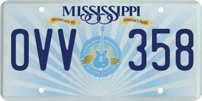 MS license plate OVV358