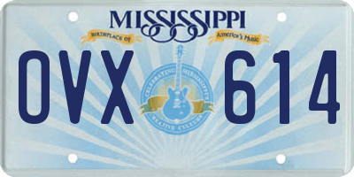 MS license plate OVX614