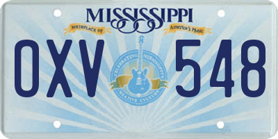 MS license plate OXV548