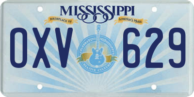 MS license plate OXV629