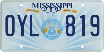 MS license plate OYL819