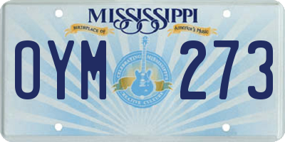 MS license plate OYM273