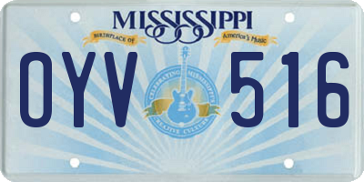 MS license plate OYV516