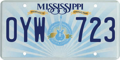 MS license plate OYW723