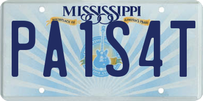 MS license plate PA1S4T