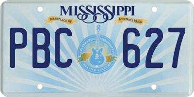 MS license plate PBC627