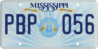 MS license plate PBP056