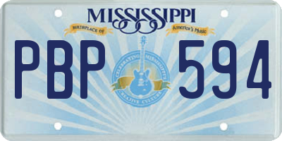 MS license plate PBP594