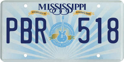 MS license plate PBR518
