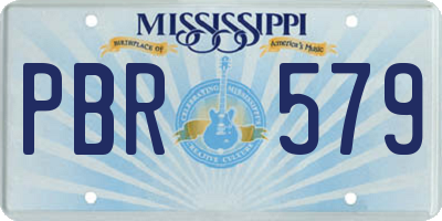 MS license plate PBR579