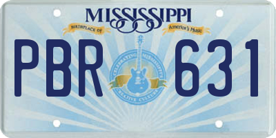 MS license plate PBR631