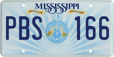 MS license plate PBS166
