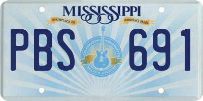 MS license plate PBS691