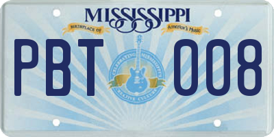 MS license plate PBT008