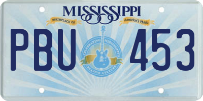 MS license plate PBU453