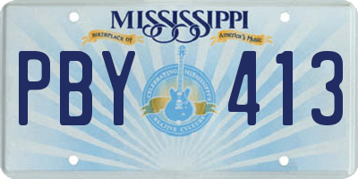 MS license plate PBY413