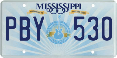 MS license plate PBY530