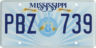 MS license plate PBZ739