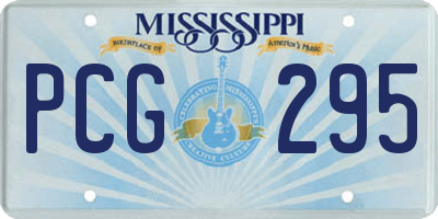 MS license plate PCG295