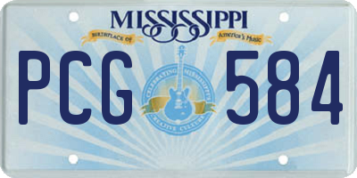 MS license plate PCG584