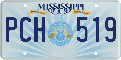 MS license plate PCH519