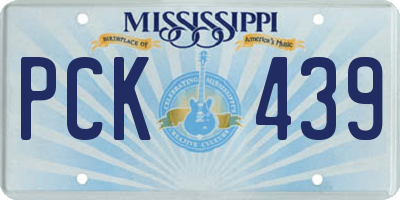 MS license plate PCK439