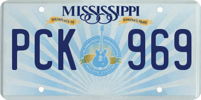 MS license plate PCK969