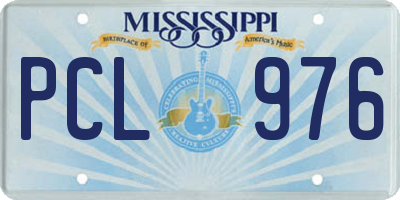 MS license plate PCL976