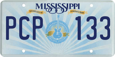 MS license plate PCP133