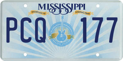 MS license plate PCQ177