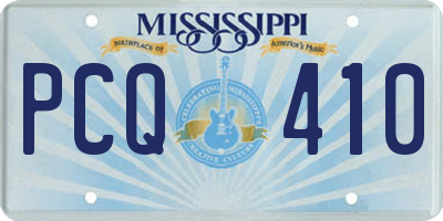 MS license plate PCQ410
