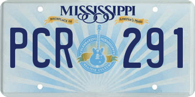 MS license plate PCR291