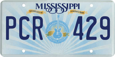 MS license plate PCR429