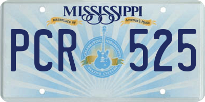 MS license plate PCR525