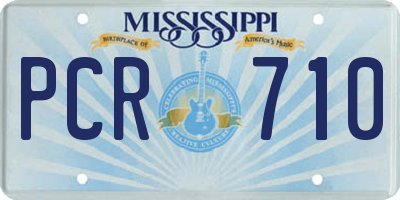 MS license plate PCR710