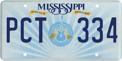 MS license plate PCT334