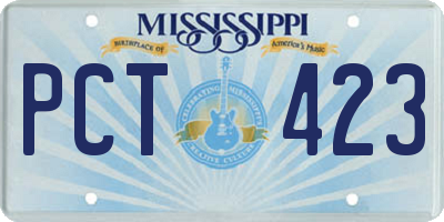MS license plate PCT423