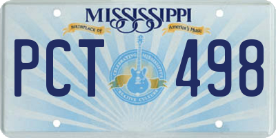 MS license plate PCT498