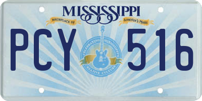 MS license plate PCY516