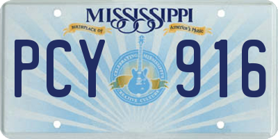 MS license plate PCY916