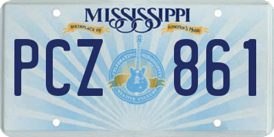 MS license plate PCZ861